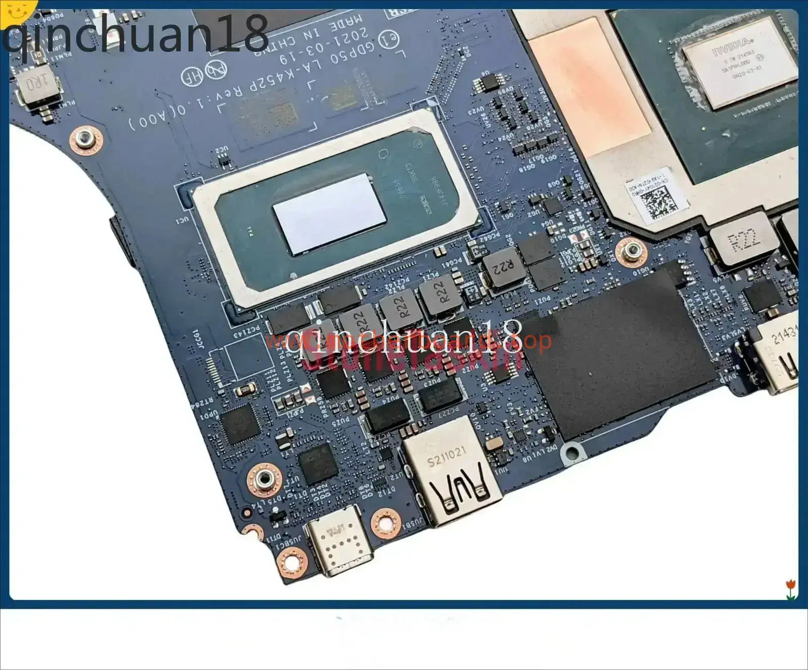 LA-K452P For Dell M15 R6 5511 Laptop Gaming Motherboard I5-11400H RTX3060 6GB 4