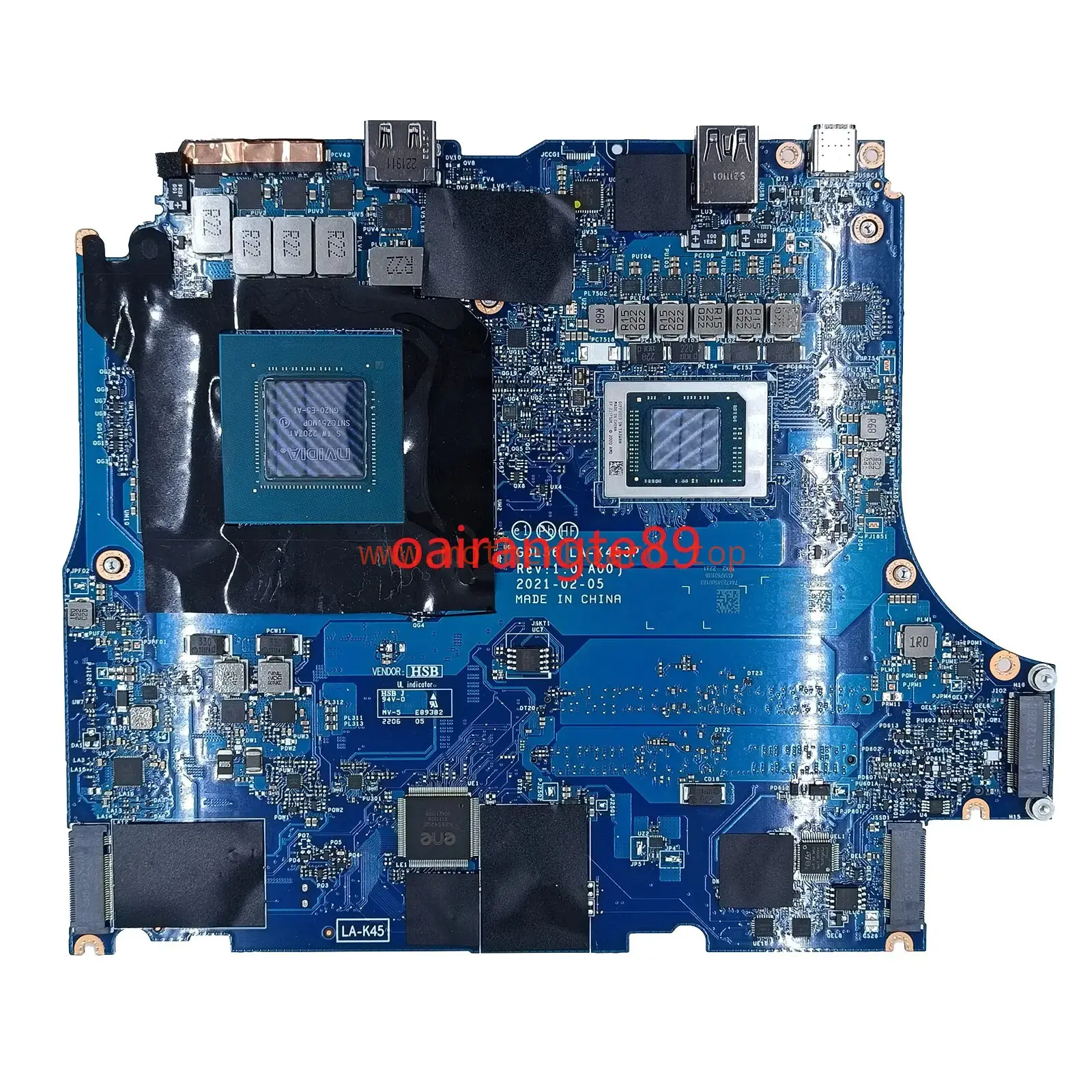 LA-K453P For Dell Alienware M15 R5 Motherboard R5-5600H R7-5800H CPU RTX3070 8GB 2