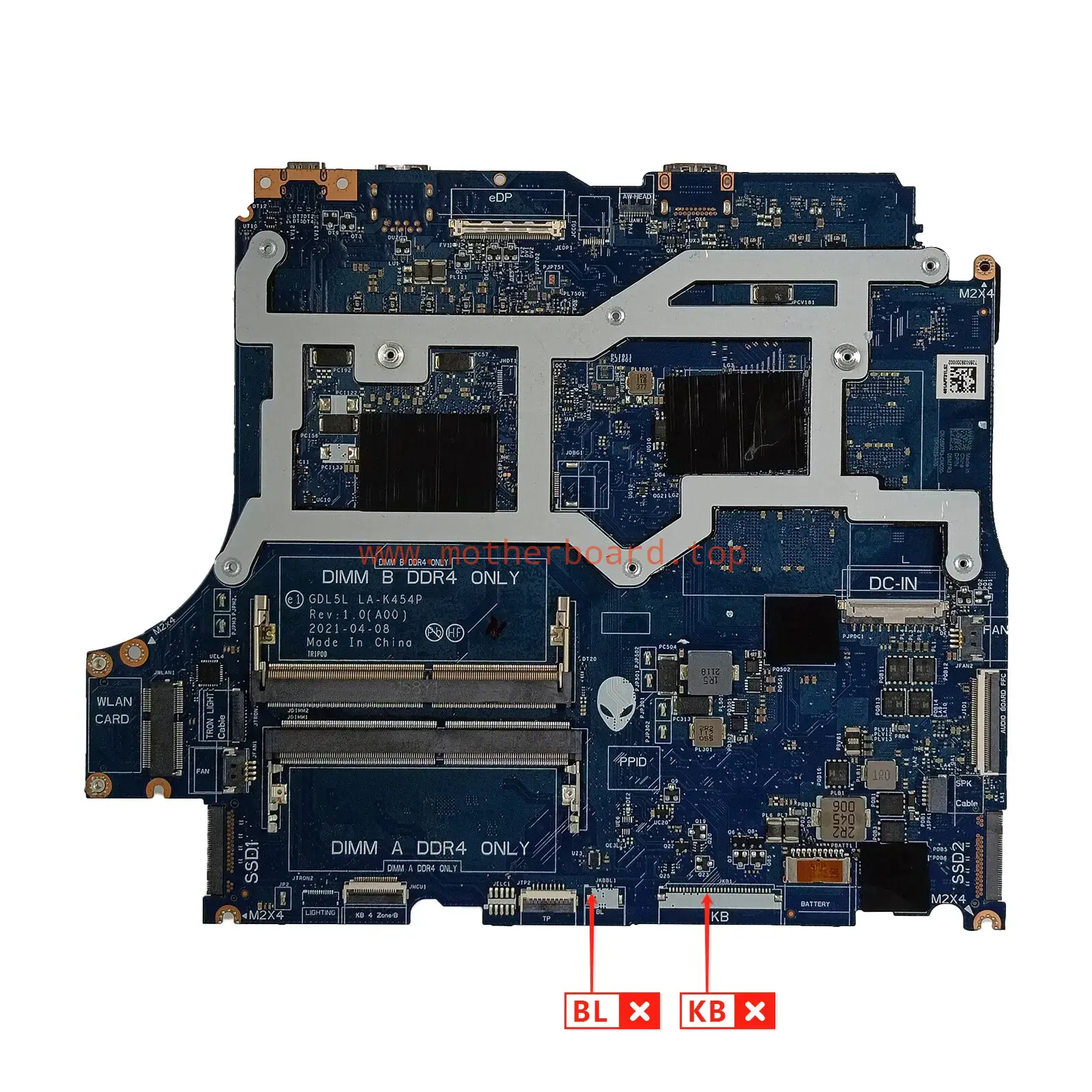 05M7R3 For Dell Alienware M15 R5 Motherboard LA-K454P R7-5800H RTX 3050 Ti