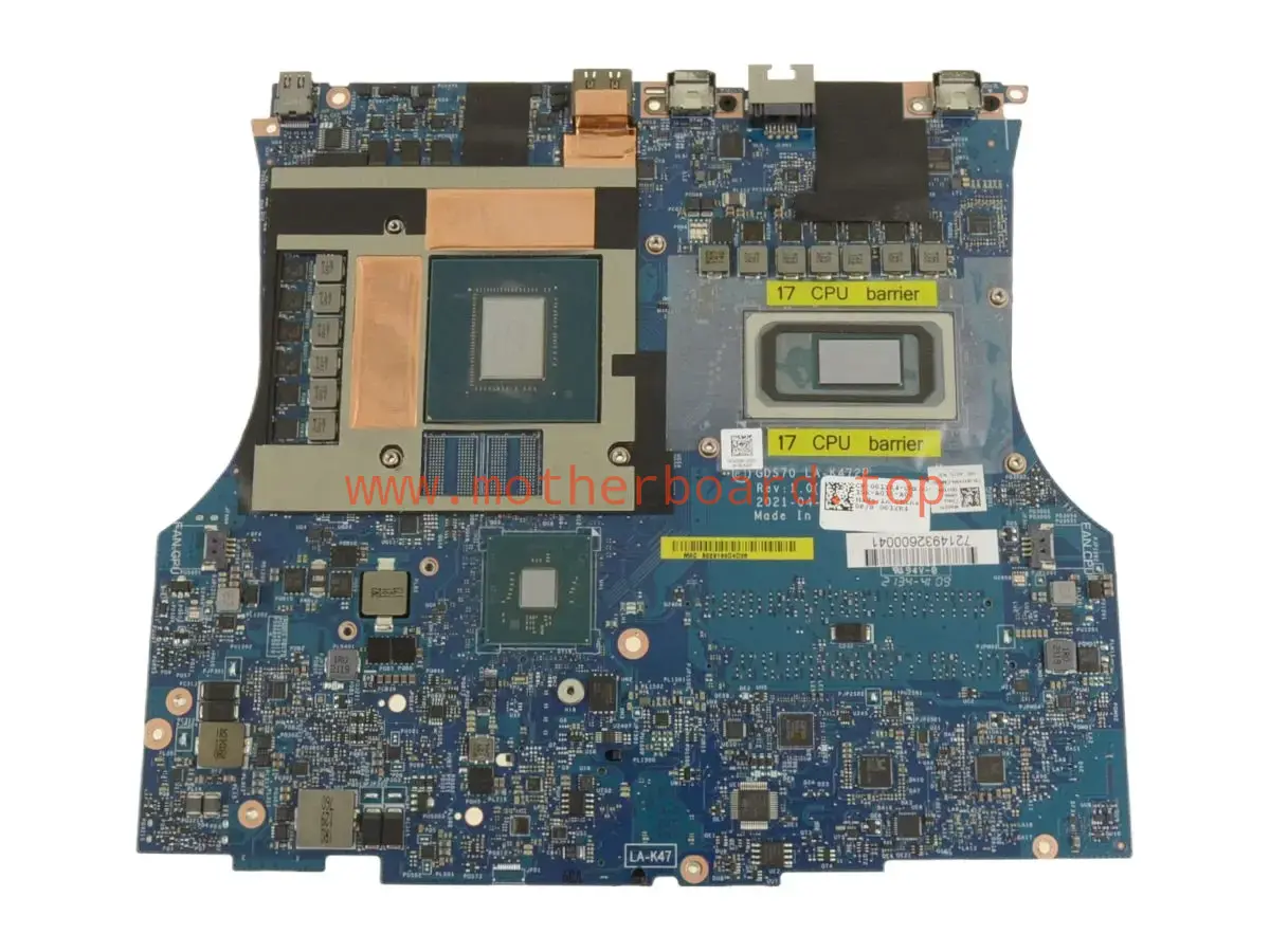For Dell Alienware x17 R1 Motherboard LA-K472P G1YR4 W/ i7-11800H CPU RTX3060