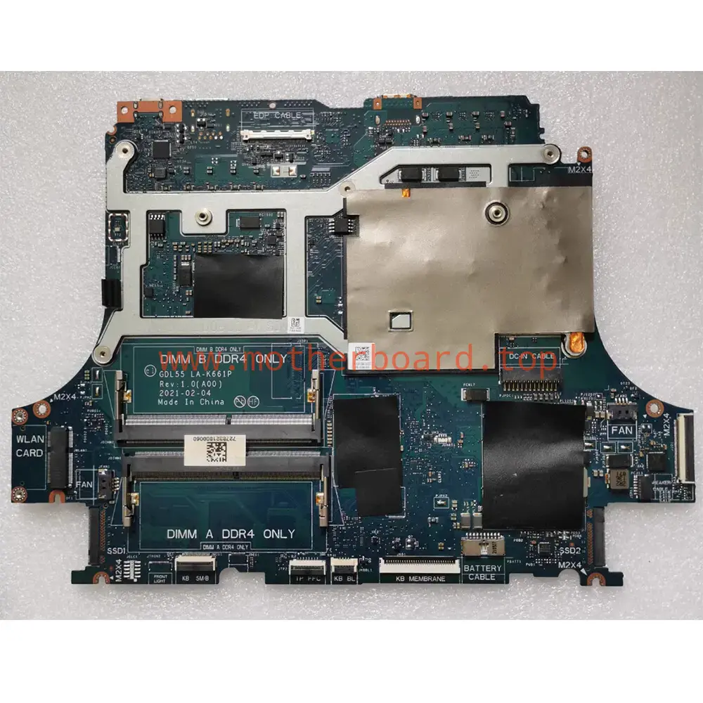 For Dell G15 5510 i7-10870H RTX3060 Motherboard GDL55 LA-K661P 0VKDJ6 2
