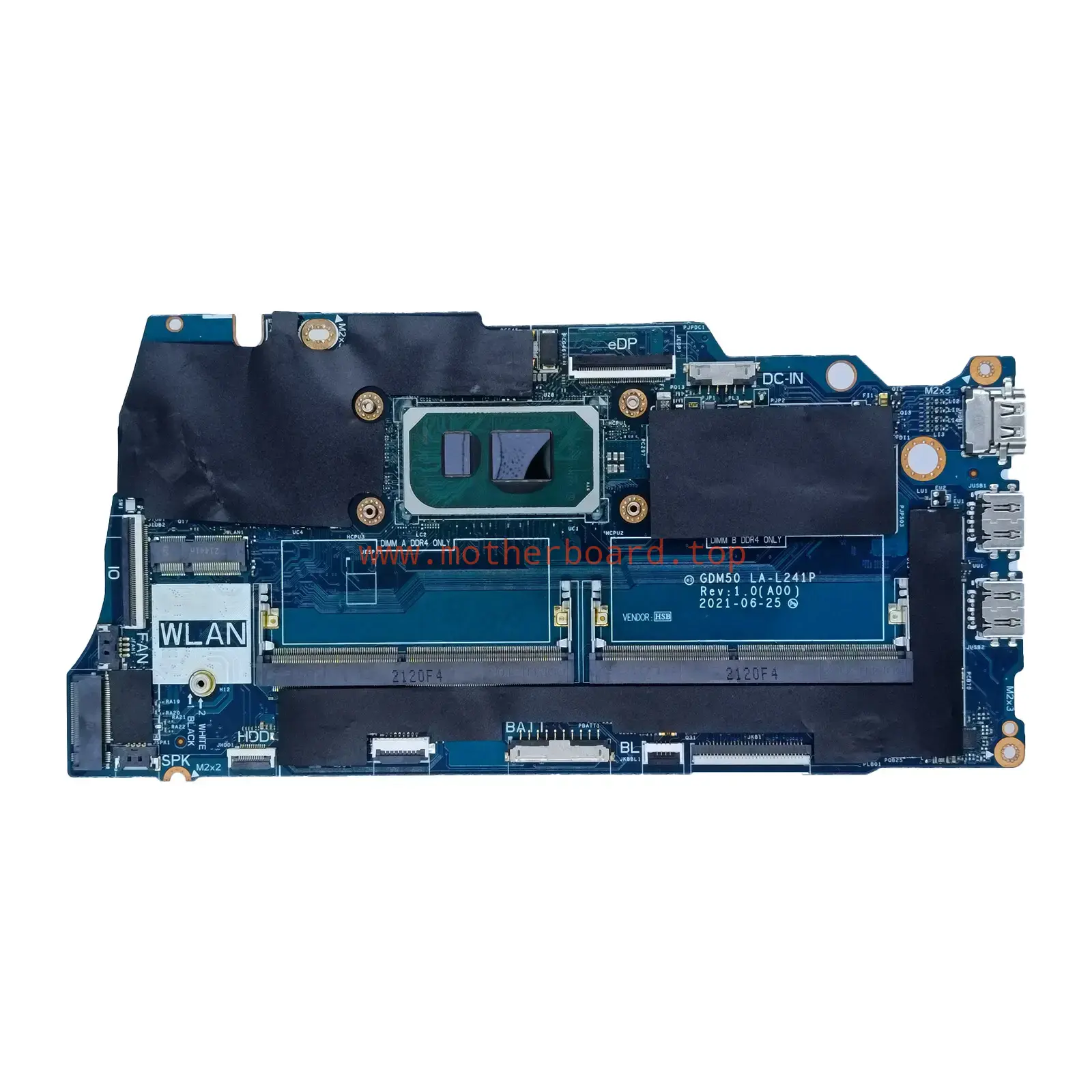 0818KM 818KM For Dell Vostro 15 3510 Motherboard GDM50 LA-L241P SRK05 i5-1135G7 2
