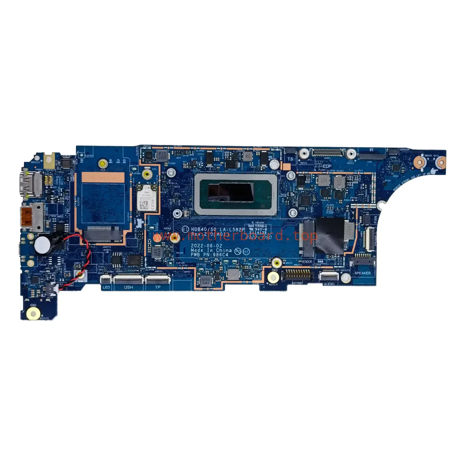 0J1YKM For Dell Latitude 7430 Motherboard HDB40/50 LA-L582P I7-1270P 16GB RAM 3