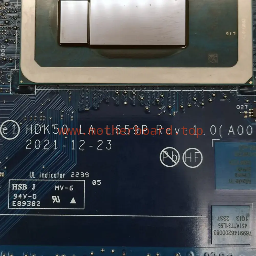 For Dell G16 7620 i9-12900H RTX3070Ti Motherboard LA-L659P 85T23 085T23 3