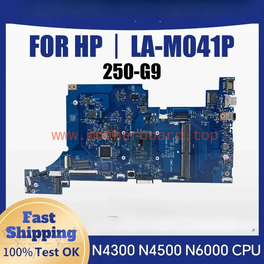 For HP 250 G9 Laptop MOTHERBOARD IPJ52 LA-M041P With N4300 N4500 N6000 CPU DDR4