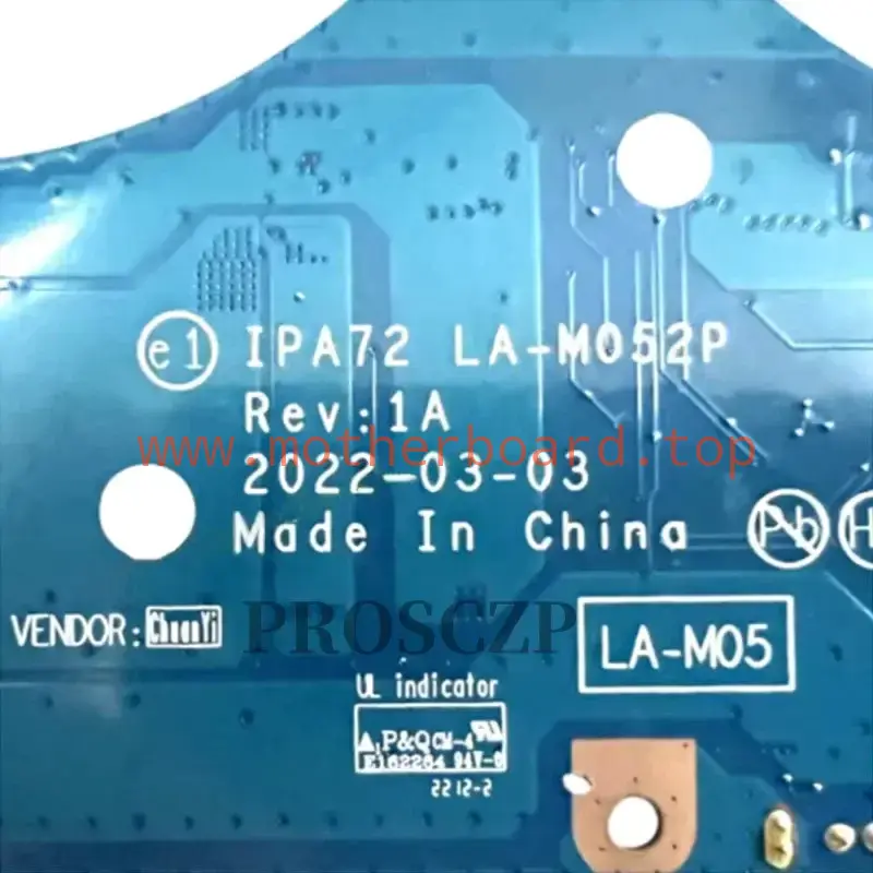 LA-M052P For HP ENVY 17-CR I7-1255U RTX2050 4GB Laptop Motherboard 4