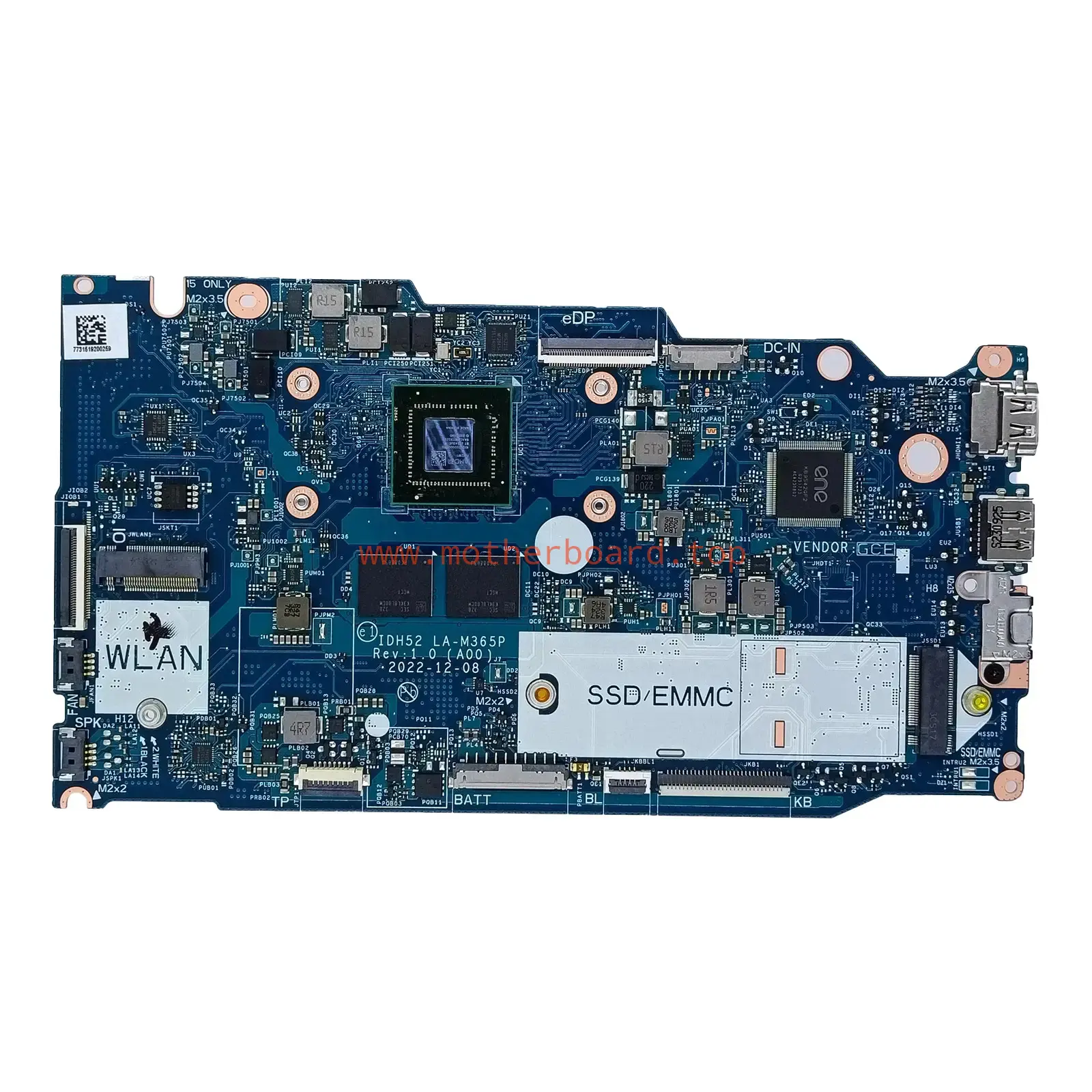 LA-M365P For Dell Vostro 15 3535 Laptop Motherboard R3-7320U R5 7220U 8G 024JVK
