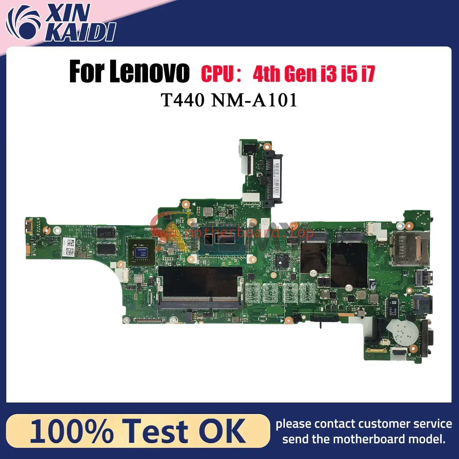 NM-A101 For Lenovo ThinkPad T440 Laptop Motherboard with i3 i5 i7 4th Gen GT720M