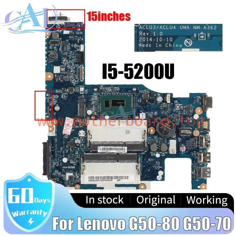 NM-A362 For Lenovo Ideapad G50-80 G50-70 15inches Laptop Motherboard I5-5200U