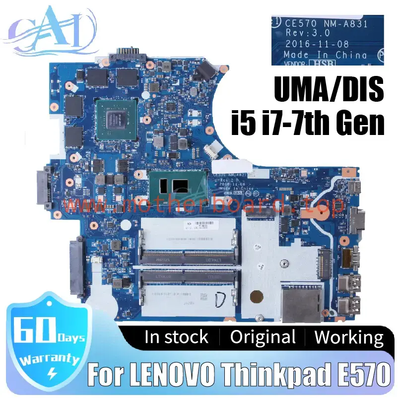NM-A831 For LENOVO Thinkpad E570 Laptop Motherboard 01HW728 01HW725 i5i7 UMA/DIS