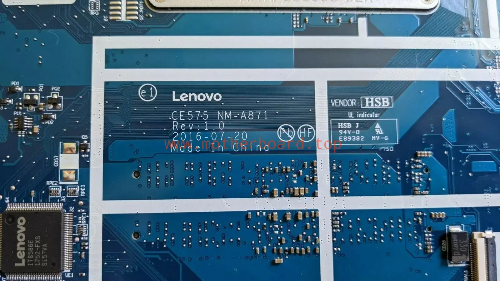 Motherboard for Lenovo E575 15.6", CE575 NM-A871 Rev. 1.0