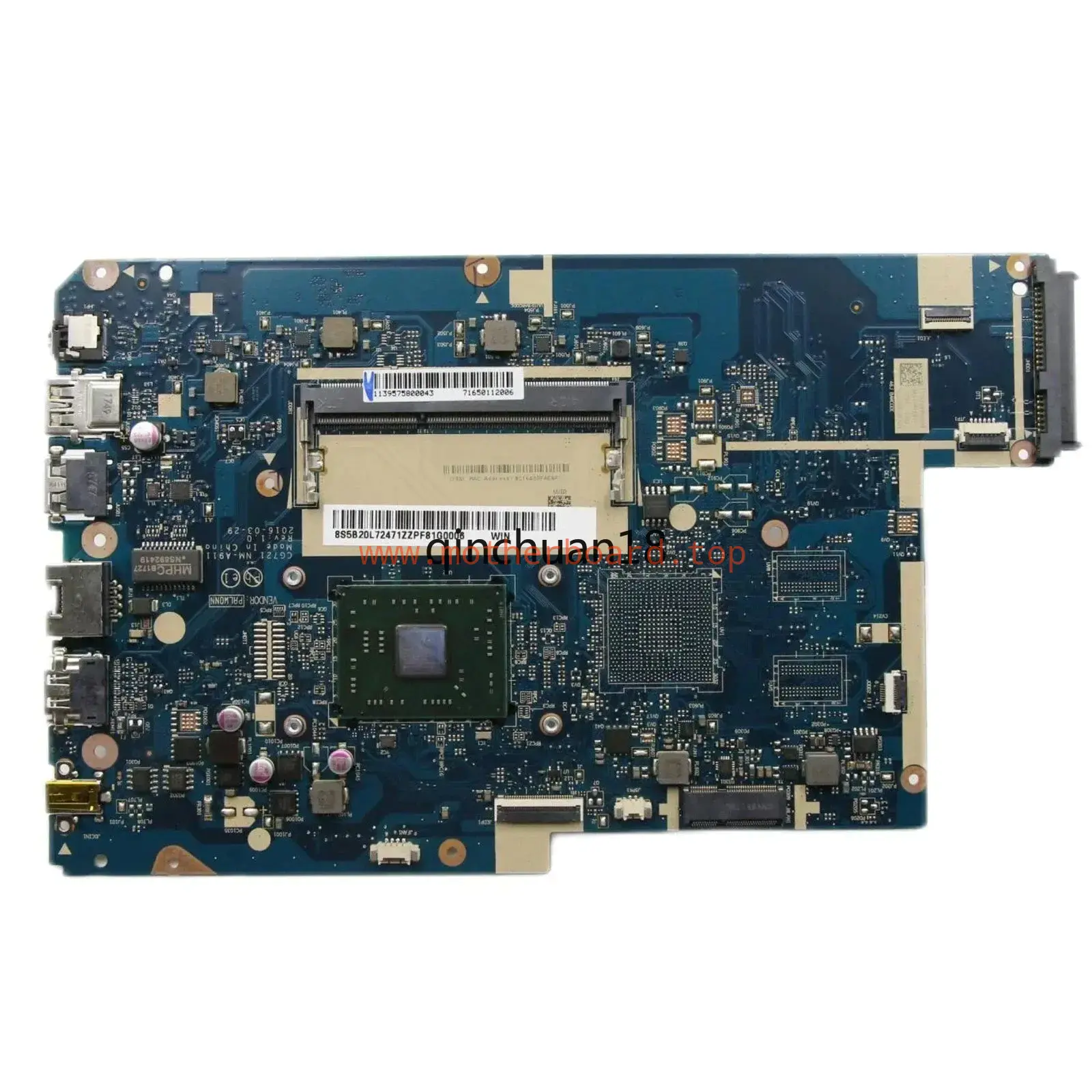 NM-A911 for Lenovo Ideapad 110-17ACL Motherboard CPU E2-7010 A6-7310U UMA CG721