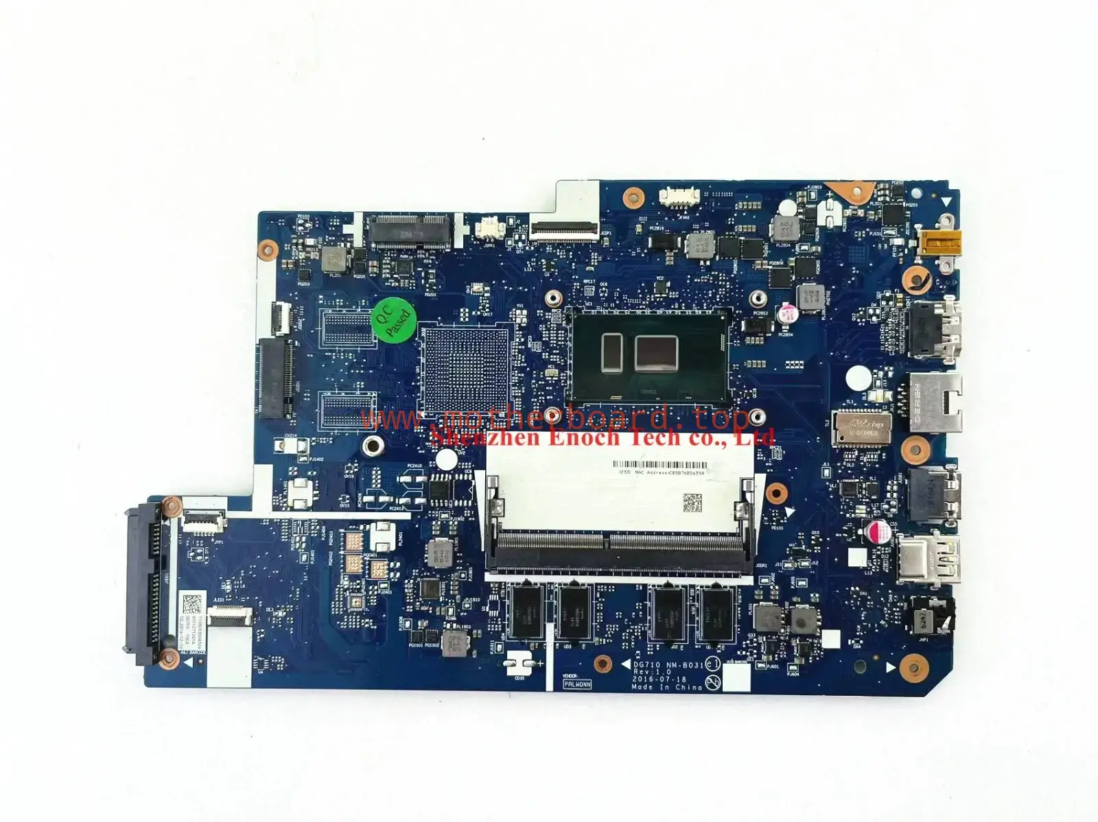 NM-B031 For Lenovo IDEAPAD 110-17IKB Laptop Motherboard 5B20M40825 I5-7200U 4GB