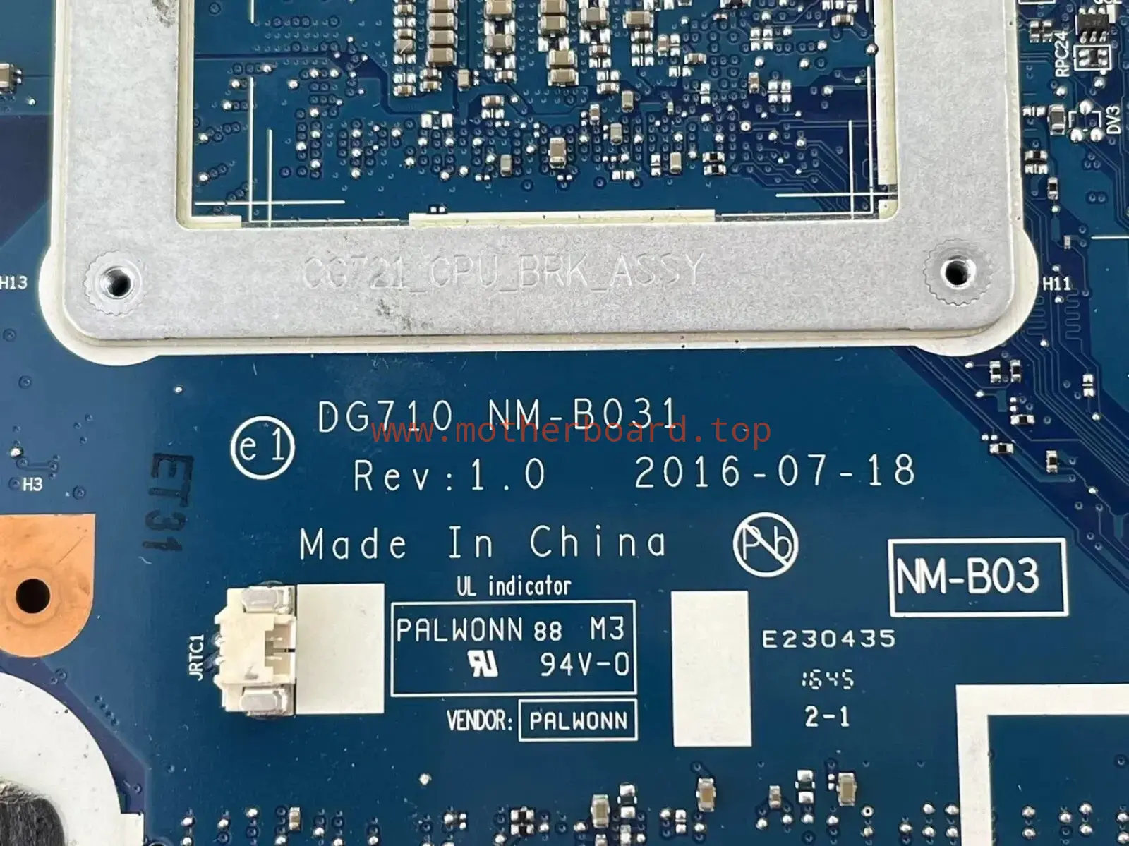 NM-B031 For Lenovo IDEAPAD 110-17IKB Laptop Motherboard 5B20M40825 I5-7200U 4GB 3