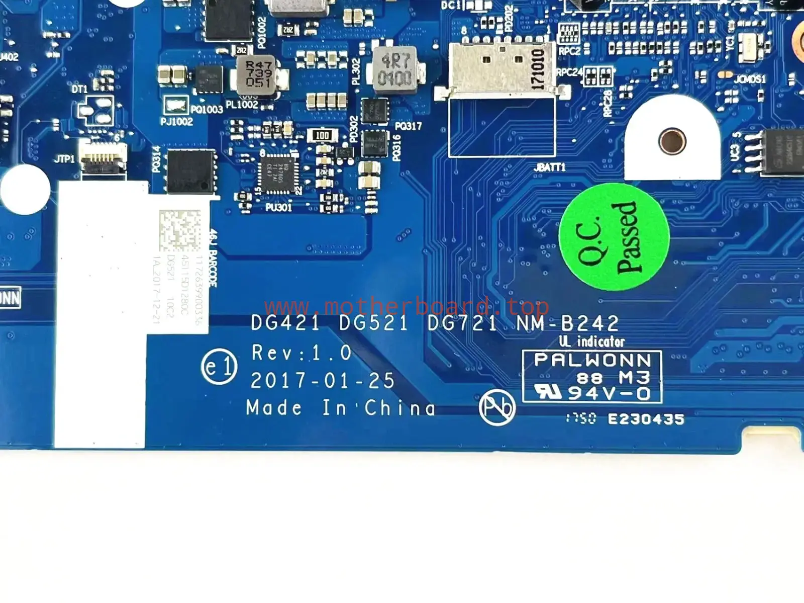 PN:5B20N86580 motherboard For Lenovo 520-15IKB 320-15ISK NM-B242 i7-7500u 940MX 4