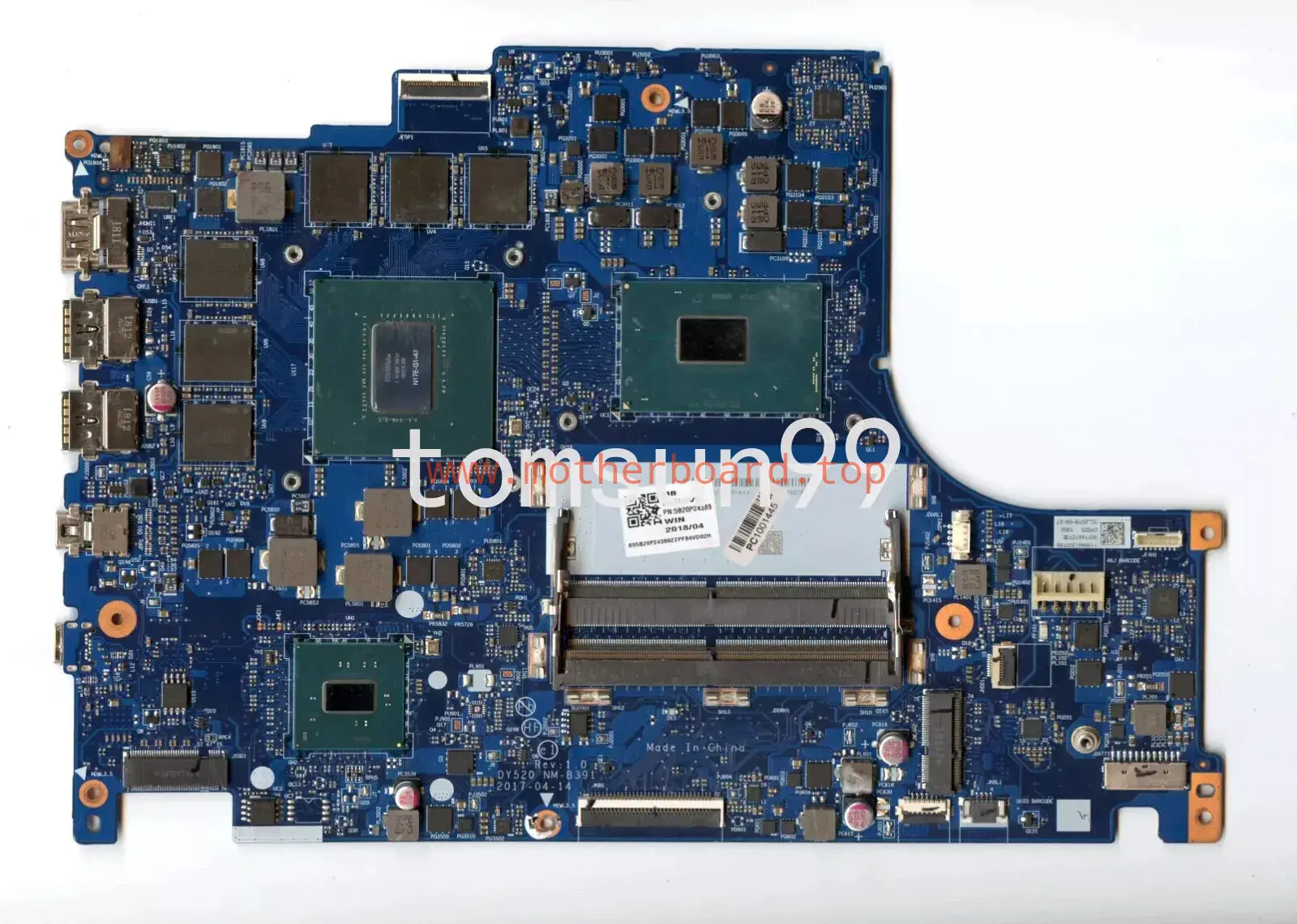 For LenovoY520-15IKBM Motherboard DY520 NM-B391 With i5-7300HQ i7-7700HQ GTX1060