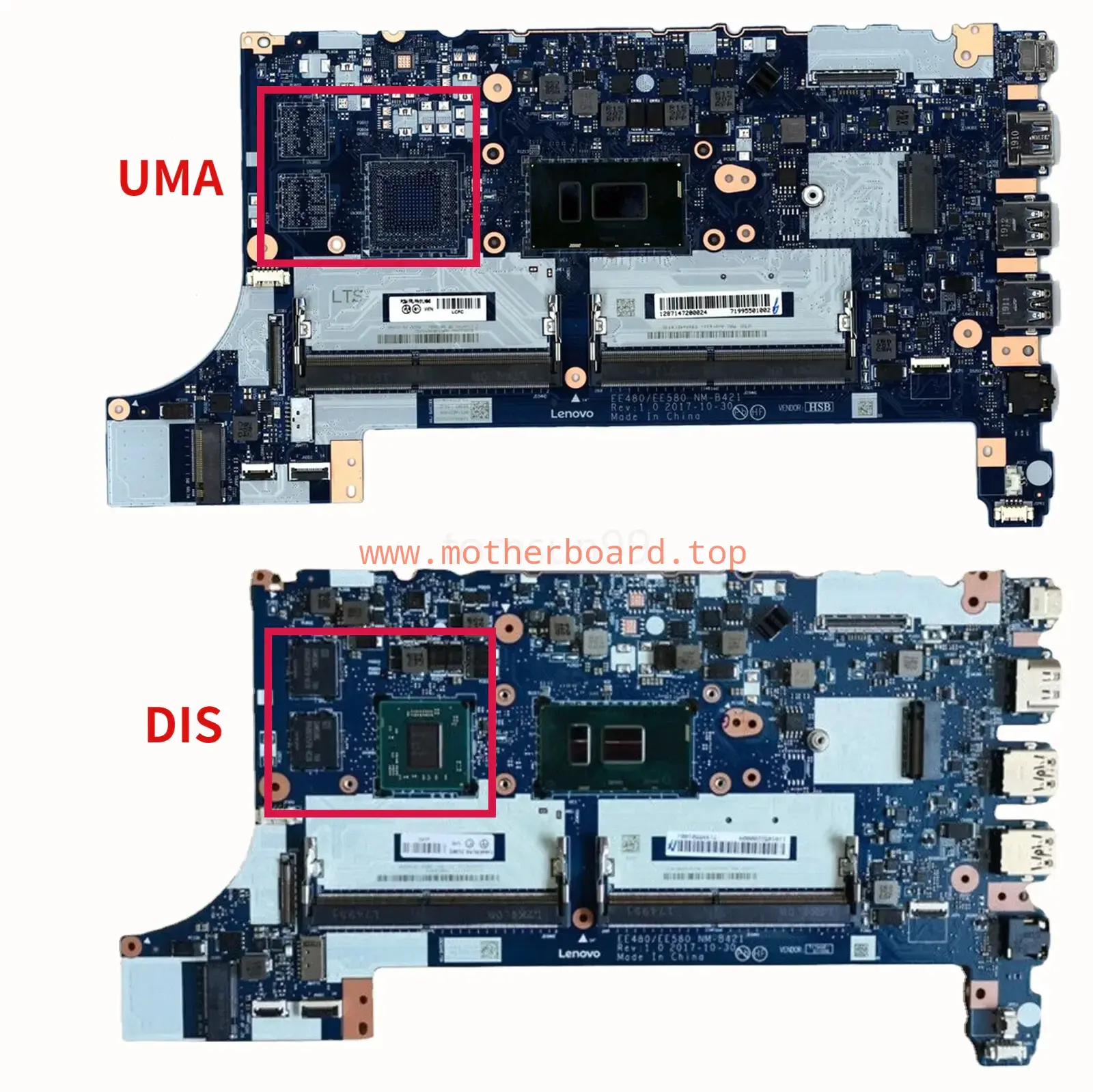 For Lenovo ThinkPad E480 E580 Motherboard NM-B421 With i3 i5 i7 7th/8th Gen CPU