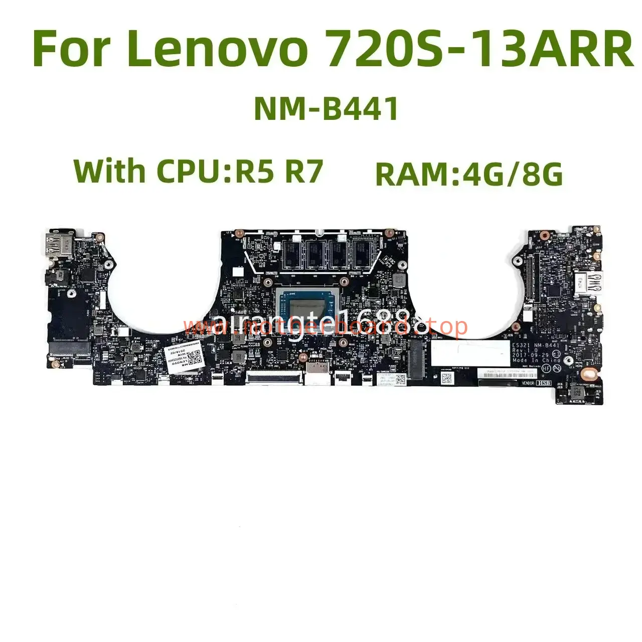 NM-B441 for Lenovo 720S-13ARR motherboard CPU: R5-2500U R7-2700U RAM: 4G/8G