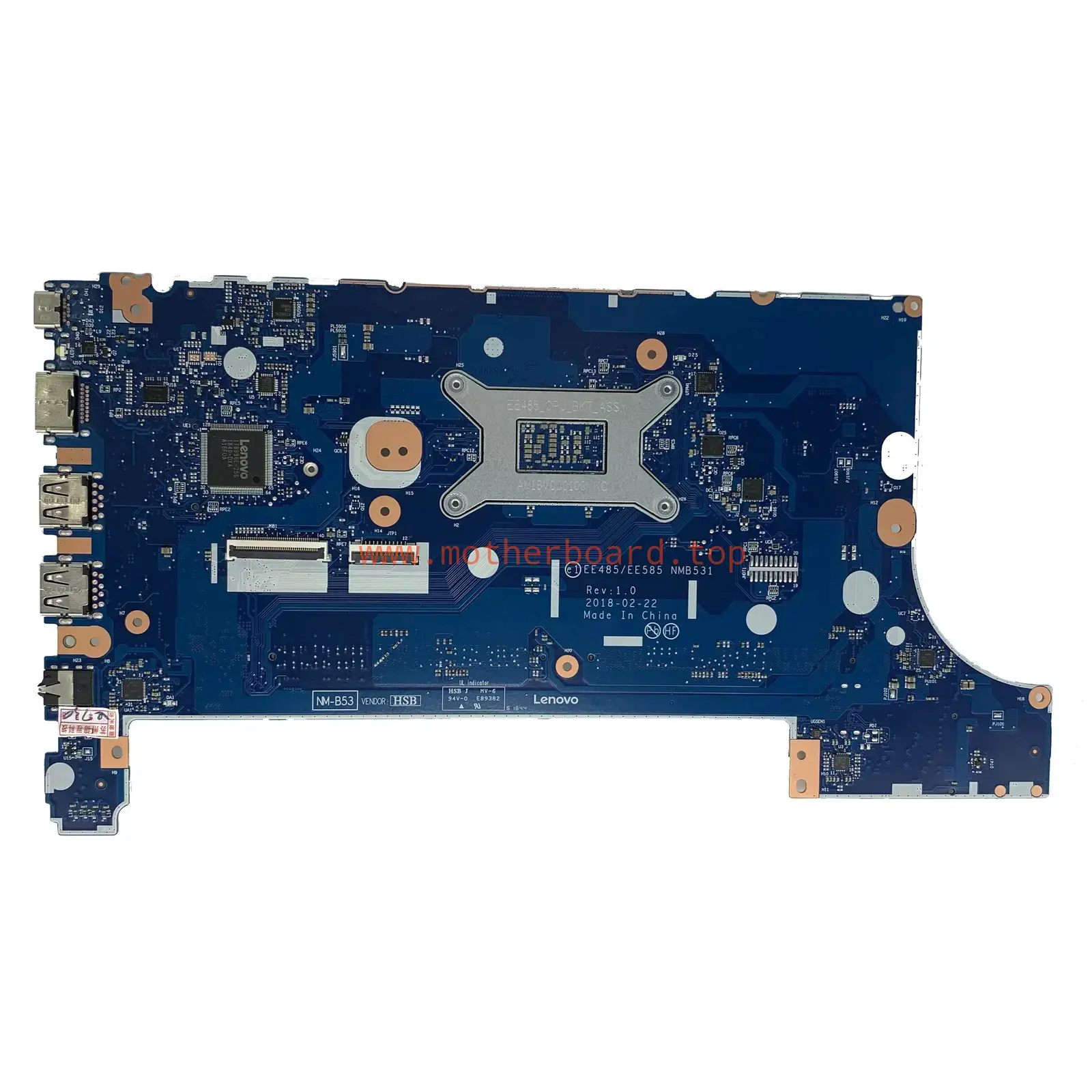Motherboard for lenovo thinkpad E485 E585 NM-B531 With AMD R3 R5 R7 CPU 2