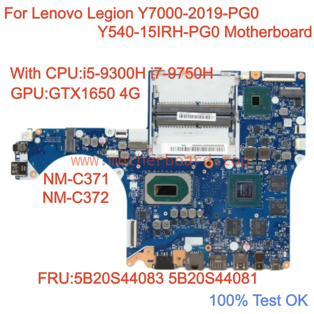 NM-C372 For Legion Y540-15IHR-PG0 Motherboard i5 i7 GTX1650 4G FRU 5B20S44081