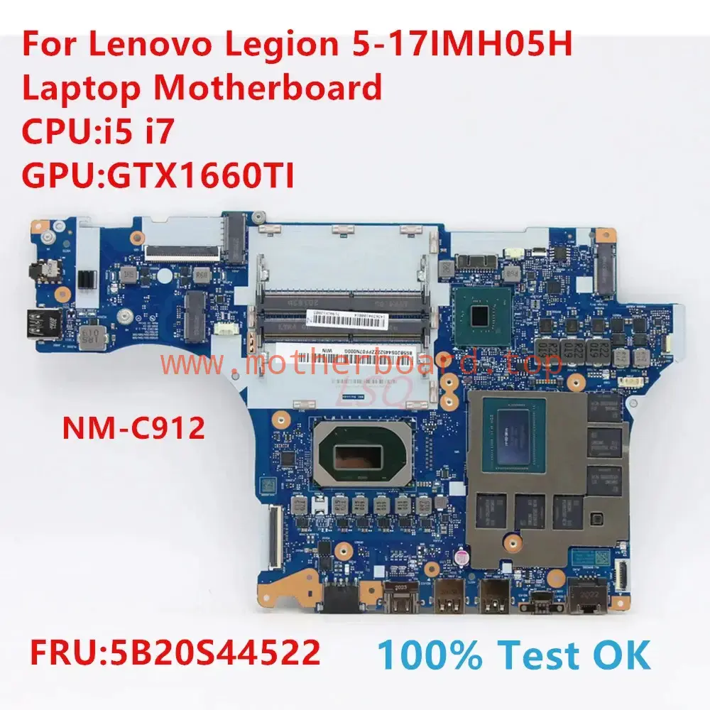 NM-C912 For Lenovo Legion 5-17IMH05H Laptop Motherboard With CPU:i5 i7