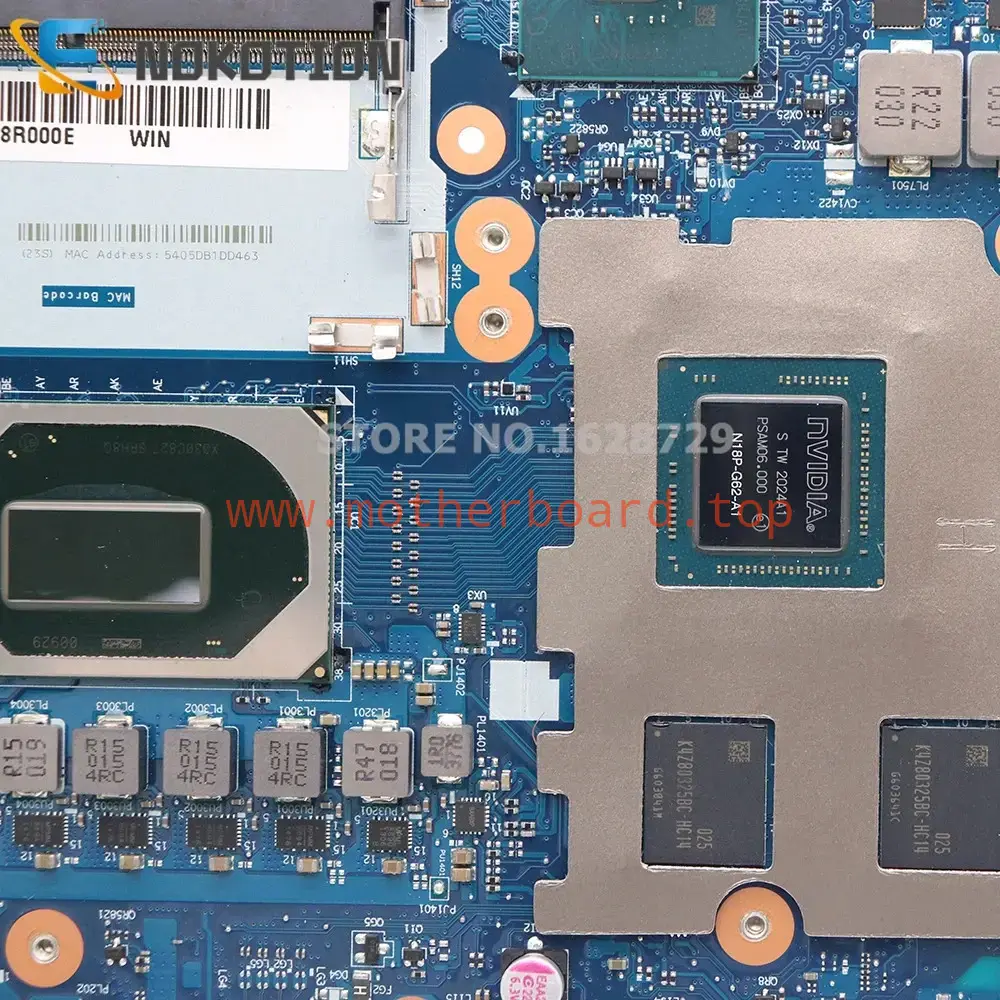 NM-C922 For Lenovo Legion 5-17IMH05 Motherboard GTX1650 TI 4GB I7-10750H CPU 3