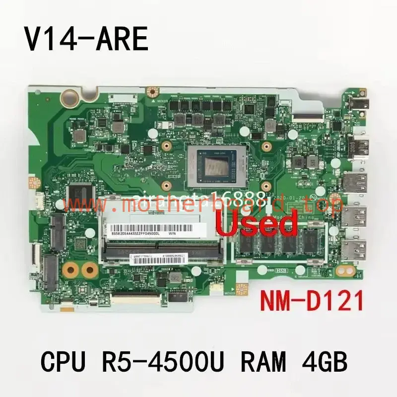 NM-D121 For Lenovo V14-ARE Laptop Motherboard With CPU R5-4500U RAM 4GB