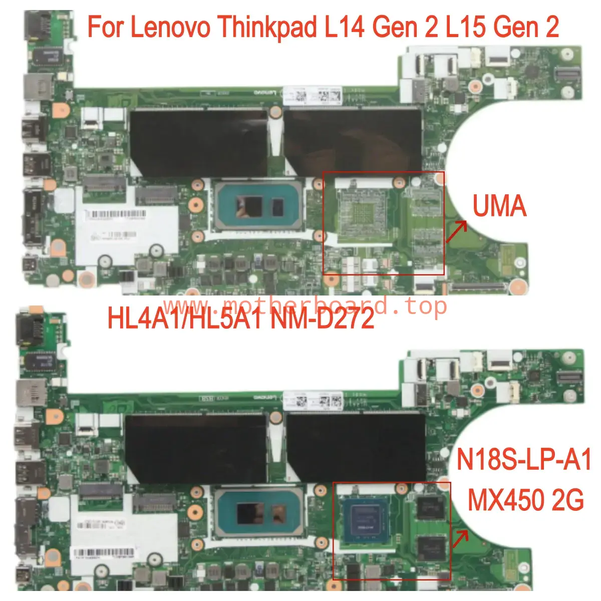 NM-D272 For Lenovo Thinpad L14 L15 Gen2 Motherboard CPU i5 i7-11th 5B21A12925