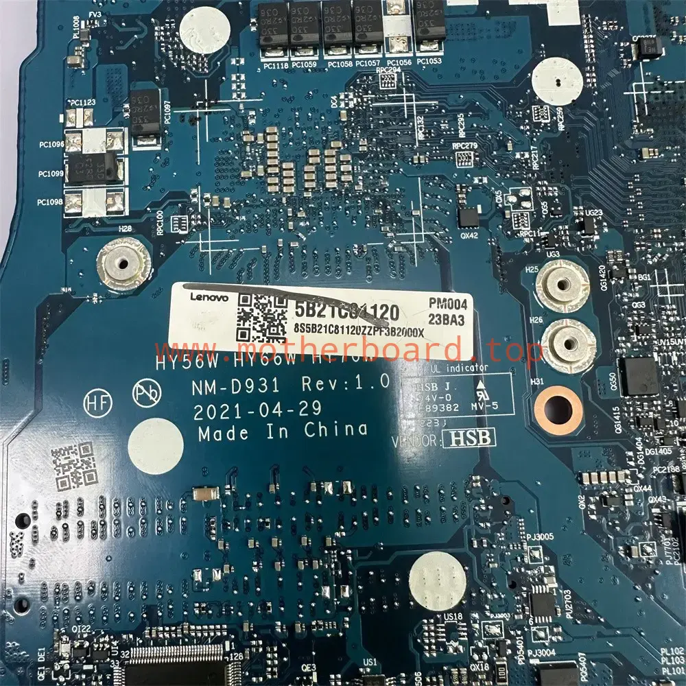 NM- D931 For Lenovo Legion 5-15ACH6A R7000P Motherboard R7-5800H RX6600M 8GB 4