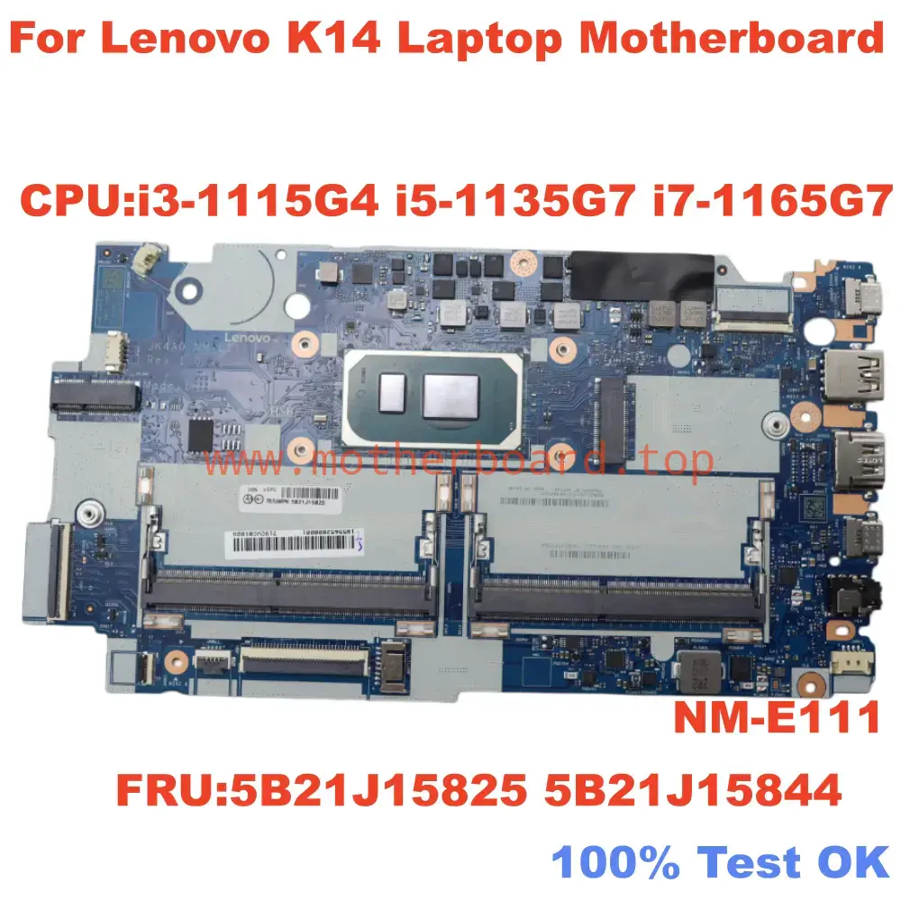 NM-E111 For Lenovo K14 Motherboard i3-1115G4 i5-1135G7 i7-1165G7 FRU 5B21E18084