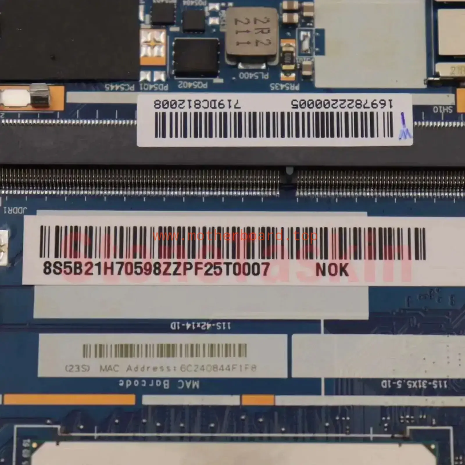 5B21H70598 For Lenovo V14 V15 G3 MB I3 I5 CPU 4GB RAM JV471/JV571 NM-E361 3